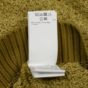 Crew neck sweater in Mustard cotton washi paper mix