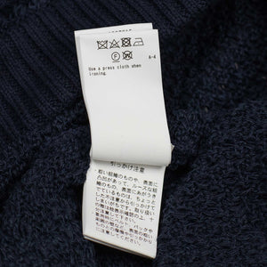 Haori cardigan in navy cotton washi paper mix
