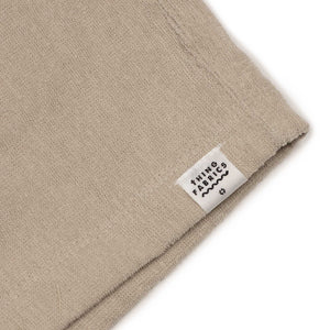 Relaxed terrycloth shorts in Beige cotton mix