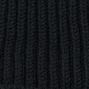 Chunky ribbed wool hat in black (restock)