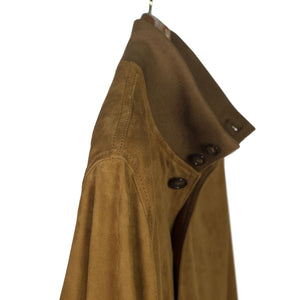 Valstarino bomber jacket in Sandal butterscotch suede, unlined (restock)