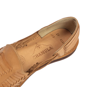 Chamula Cancun huaraches in natural color leather (restock)