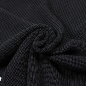 Crewneck sweater in black pima cotton