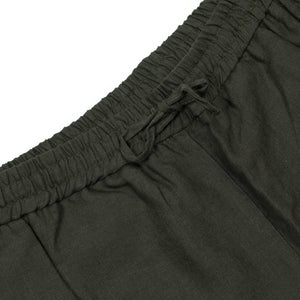 Drawstring easy pants in arabica Belgian linen (restock)