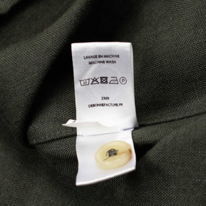 Two pocket overshirt in arabica Belgian linen