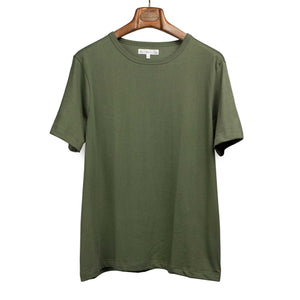 Special box set of 3 1950s crew neck t-shirts in natural, chocolate brown and military green