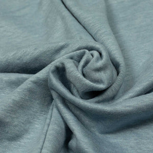 Oversized pocket tee in smoke blue French linen jersey (restock)