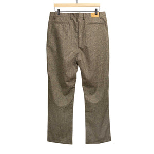 Spectacular Air wide trousers In khaki brown wool donegal tweed