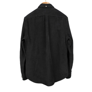 Lobo shirt in black heavy cotton corduroy