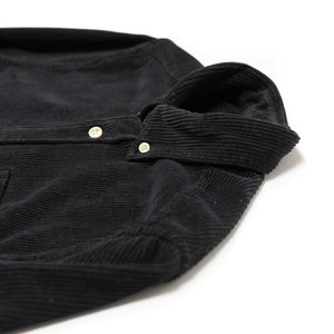 Lobo shirt in black heavy cotton corduroy