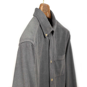 Lobo shirt in anthracite grey heavy cotton corduroy (Restock)