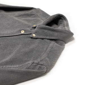 Lobo shirt in anthracite grey heavy cotton corduroy (Restock)