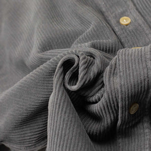 Lobo shirt in anthracite grey heavy cotton corduroy (Restock)