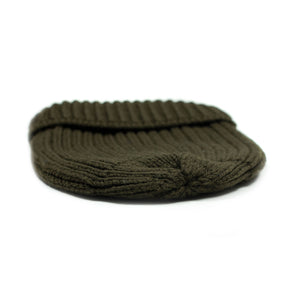 Chunky ribbed wool hat in green (restock)