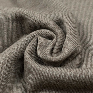 Knit long sleeve polo in fangio taupe merino wool (restock)