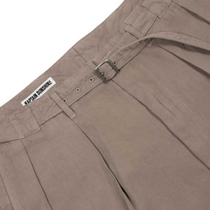 Gurkha pants in warm grey cotton linen gabardine
