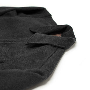 Shell Blouson in charcoal wool herringbone duffel cloth