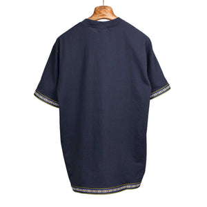 Exclusive Cinta border tee in navy cotton