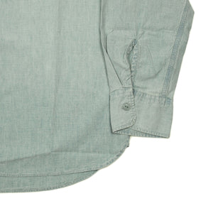 Work shirt in sun-faded indigo cotton chambray (restock)