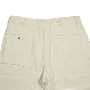 Military chino in unbleached cotton and linen slub twill (restock)