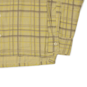 Patio shirt in sunflower plaid tencel gabardine