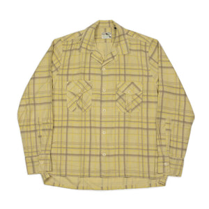 Patio shirt in sunflower plaid tencel gabardine