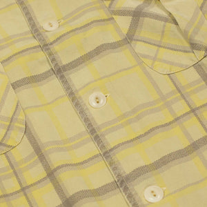 Patio shirt in sunflower plaid tencel gabardine