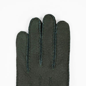 Green peccary gloves, rabbit-fur lining