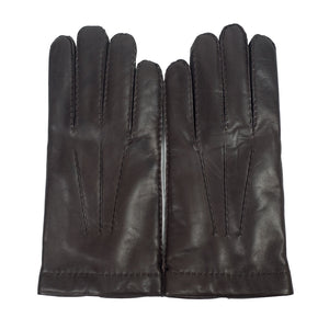 Dark brown lambskin gloves, cashmere lining