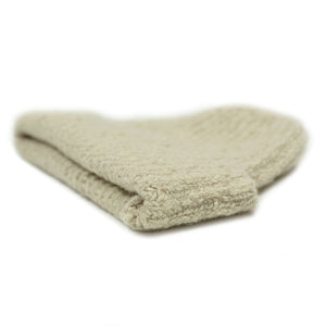 "Leitrim" cream wool and cashmere donegal ribbed knit fisherman hat