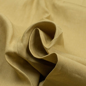 Exclusive "Manhattan" single-pleated high-rise wide trousers in tan Irish linen (restock)