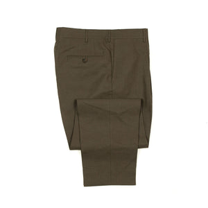 Exclusive Manhattan pleated high-rise wide trousers in chocolate brown Irish linen