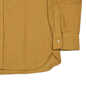 Pearlsnap Western shirt in "Wheat" yellow cotton moleskin