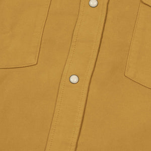 Pearlsnap Western shirt in "Wheat" yellow cotton moleskin