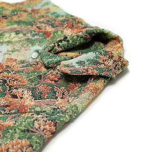 Landscape camp collar shirt in multicolor tapestry