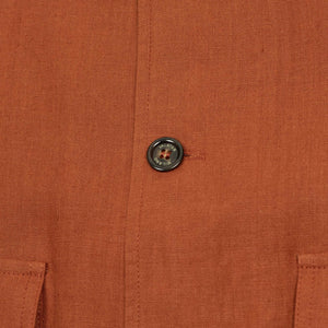 Valstarino bomber jacket in Carota burnt orange linen, unlined