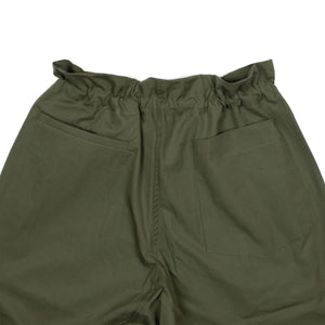 Relaxed drawstring pants in olive Vancloth lightweight cotton