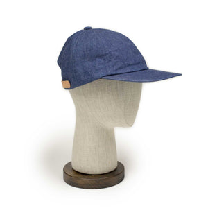 Baseball cap in indigo denim