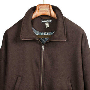 Old Dog relaxed blouson in Vicente Brown wool flannel