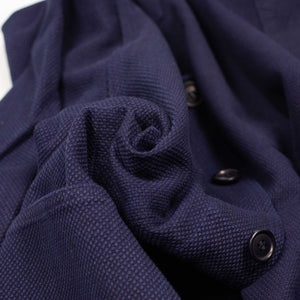 Natural indigo sashiko cotton coverall jacket