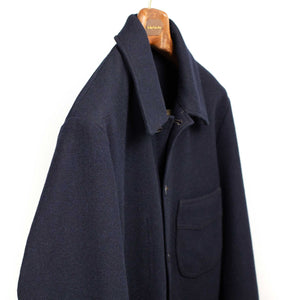 Winter Plage coat in navy virgin wool peacloth