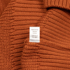 Crewneck sweater in rust pima cotton