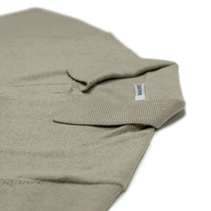 Cotton/Linen Knit Polo Tan - 3sixteen