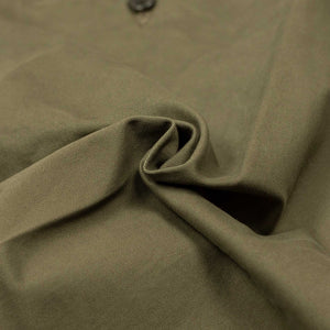 Two pleat trousers in olive green cotton twill