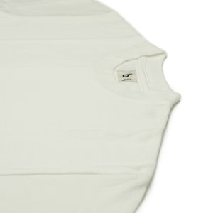 Crewneck t-shirt in off-white cotton and silk jersey