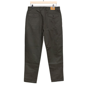 Comanche pleated pants in brown brushed cotton