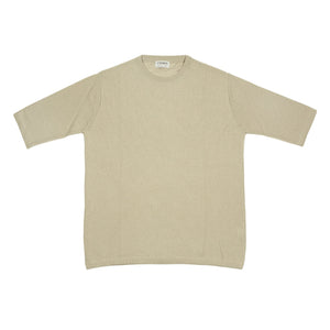 Feystongal knit tee in beige cotton