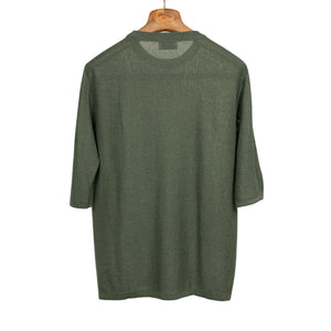 Feystongal knit tee in military green cotton