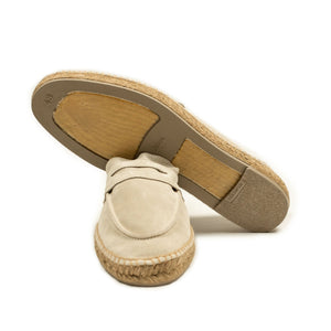 Nacho penny-loafer style espadrilles in sand suede