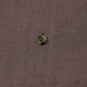 Two pocket overshirt in Plum Belgian linen
